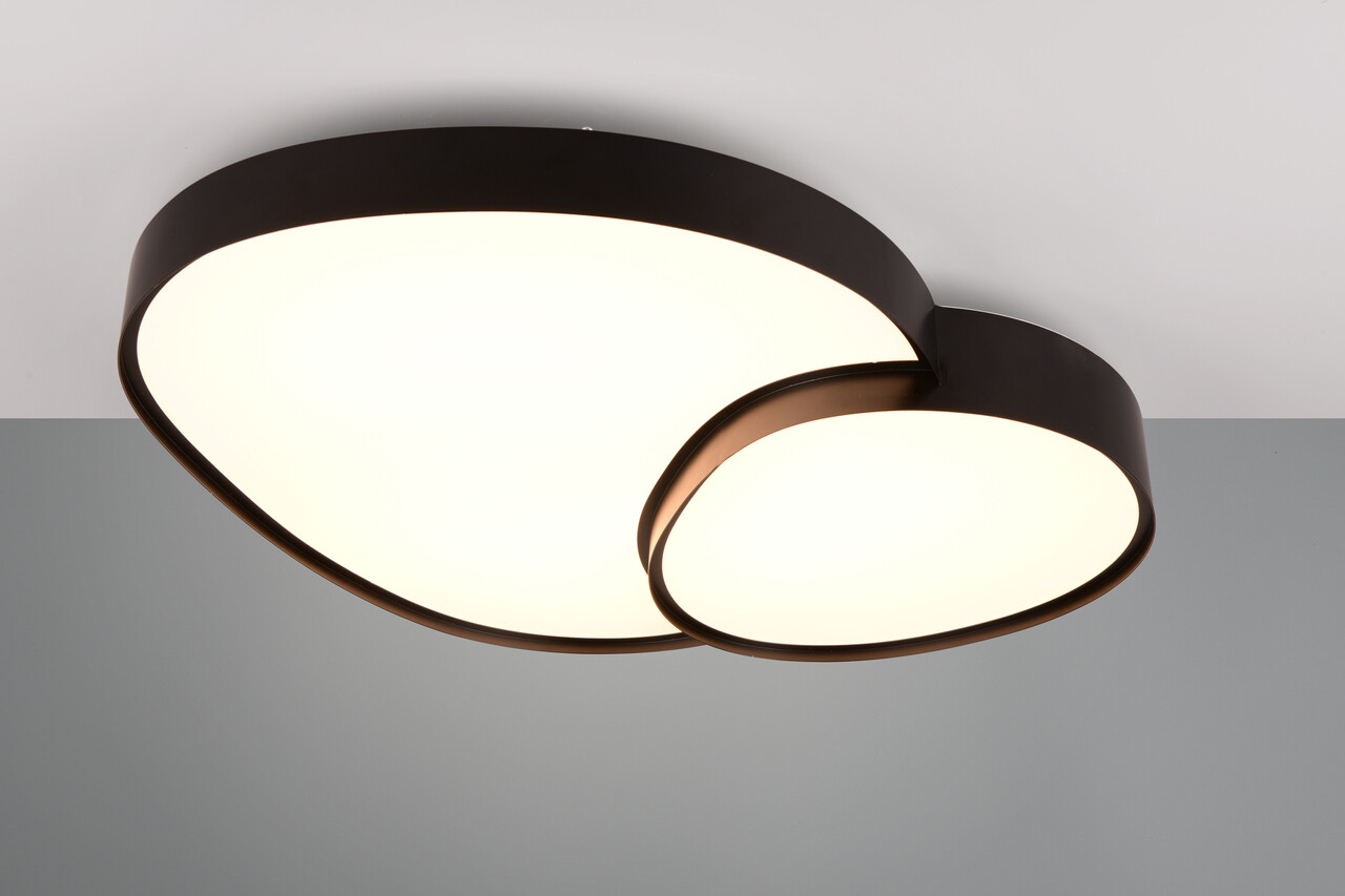 Plafoniera Rise, TRIO, 70x66x8 cm, 45W, 1x SMD, metal, negru mat - imagine 7